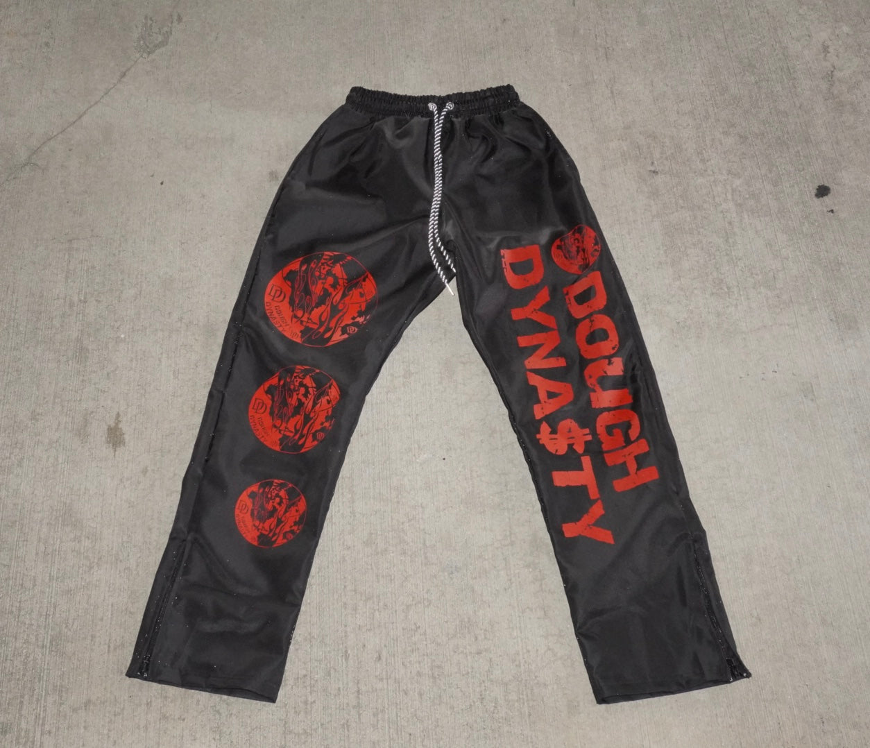 Black/Red Windbreaker Pants